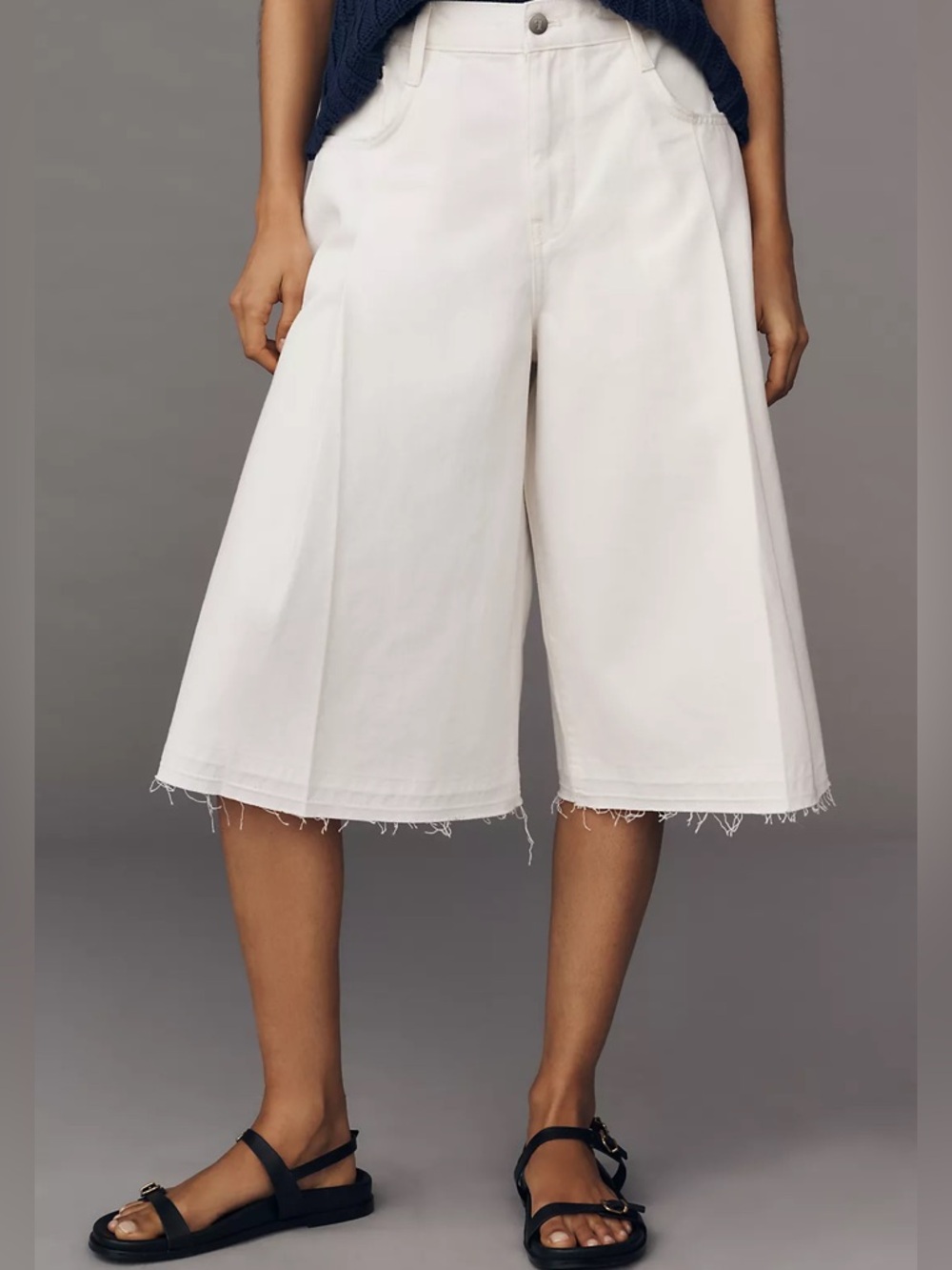 Anthropologie Pilcro Pleated Culotte High-Rise Culotte Jeans
